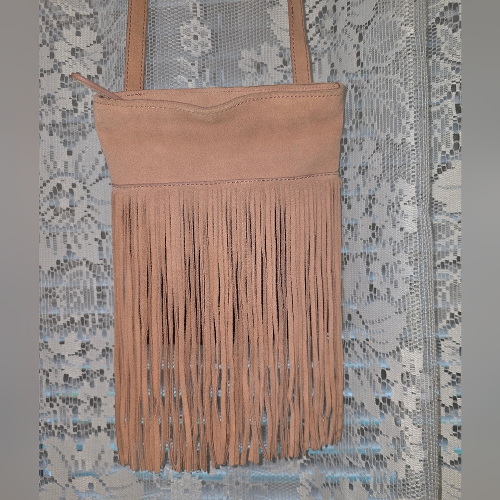 Margot Leather Fringe Crossbody Bag, Fringe Purse